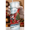 20oz Christmas Tumbler | Double Wall Insulated Skinny Cup w/ Straw