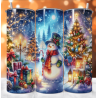 20oz Christmas Tumbler | Double Wall Insulated Skinny Cup w/ Straw