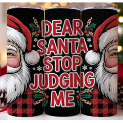 20oz Christmas Tumbler | Double Wall Insulated Skinny Cup w/ Straw