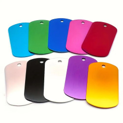 Custom Laser Engraved Metal Tags – 10 Colours | Durable Anodized Aluminum