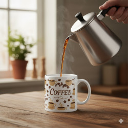 Custom White Coffee Mugs - Print Your Logo or Photo