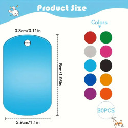 Custom Laser Engraved Metal Tags – 10 Colours | Durable Anodized Aluminum