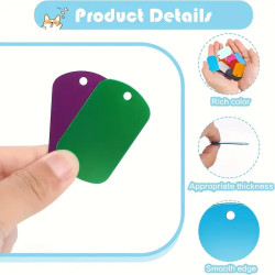 Custom Laser Engraved Metal Tags – 10 Colours | Durable Anodized Aluminum