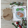 Snuggle Fox Laser-Cut Wood Cross-Stitch Kit - 14 Colors