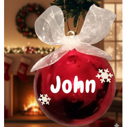 Personalized Christmas Baubles | Custom Name, Colour & Finish