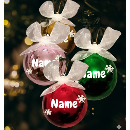 Personalized Christmas Baubles | Custom Name, Colour & Finish