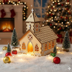North Pole Village 3mm MDF Craft Kit - Laser Cut Christmas