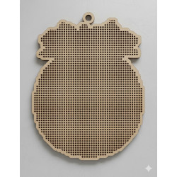 Christmas Tree Laser-Cut Wood Cross-Stitch Kit - 12 Colours