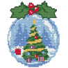 Christmas Tree Laser-Cut Wood Cross-Stitch Kit - 12 Colours