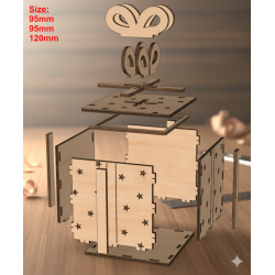 Star-Embossed 3mm MDF Gift Box Kit | DIY 95x120mm