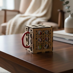 Artisan Laser-Cut MDF Mug Gift Box | 3 Designs | Keepsake