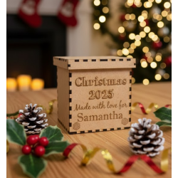 Custom Engraved Wooden Gift Box | Personalized Keepsake