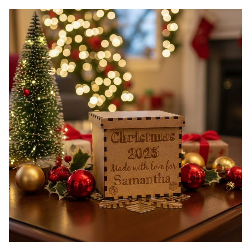 Custom Engraved Wooden Gift Box | Personalized Keepsake