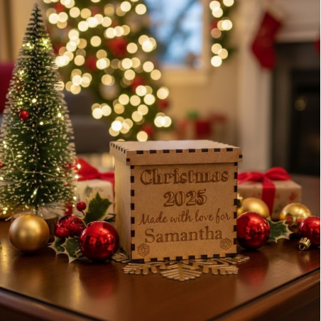 Custom Engraved Wooden Gift Box | Personalized Keepsake
