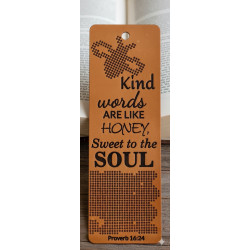 DIY Leather Cross-Stitch Bookmark Kit - Veg-Tan Laser Cut | Proverbs 16:24