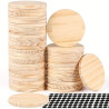 Rustic Pine Laser-Engraved Coaster Set – Pack of 4 | Stylish Wooden Drink Coasters