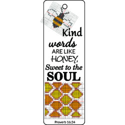 DIY Leather Cross-Stitch Bookmark Kit - Veg-Tan Laser Cut | Proverbs 16:24