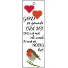 Handcrafted Veg Tan Leather Cross Stitch Bookmark Kit – God se Genade
