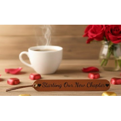 Handcrafted Engraved Leather Bookmark | Custom Veg-Tanned Leather Gift