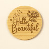 Rustic Pine Laser-Engraved Coaster Set – Pack of 4 | Stylish Wooden Drink Coasters