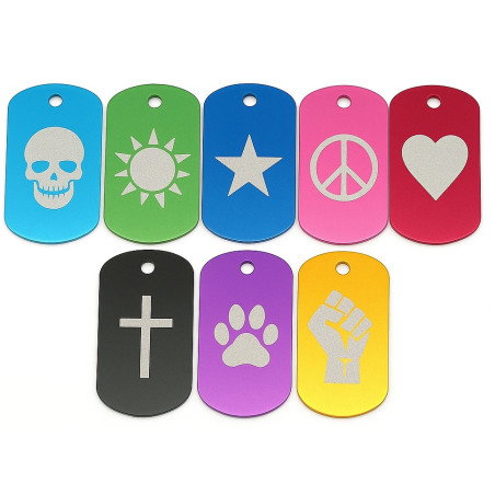 Custom Laser Engraved Metal Tags – 10 Colours | Durable Anodized Aluminum