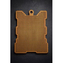 Wooden cat Cross Stitch Keyring Kit | Beginner Friendly Craft
