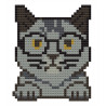 Wooden cat Cross Stitch Keyring Kit | Beginner Friendly Craft