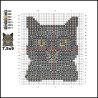 Wooden cat Cross Stitch Keyring Kit | Beginner Friendly Craft