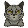 Wooden cat Cross Stitch Keyring Kit | Beginner Friendly Craft
