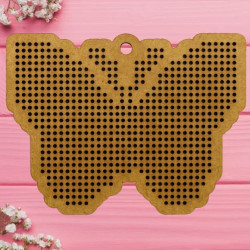 Wooden Butterfly  Cross Stitch Keyring Kit | Beginner Friendly Crafts