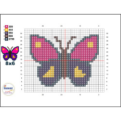 Wooden Butterfly  Cross Stitch Keyring Kit | Beginner Friendly Crafts