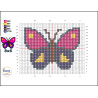 Wooden Butterfly  Cross Stitch Keyring Kit | Beginner Friendly Crafts