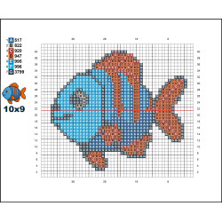 Wooden Fish Cross Stitch Keyring Kit | Beginner Friendly Craft