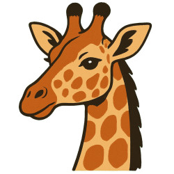 Wooden Giraffe Cross Stitch Keyring Kit | Beginner Friendly Craft