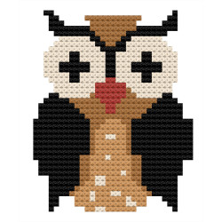 Wooden Owl Cross Stitch Keyring Kit | Beginner Friendly Craft