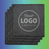 Custom Engraved Slate Coaster Set (Pack of 4) | Gift Box Included