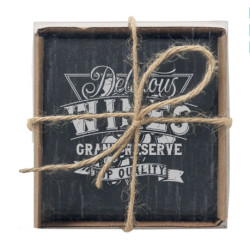 Custom Engraved Slate Coaster Set (Pack of 4) | Gift Box Included