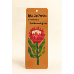 Leather Cross Stitch Bookmark Kit – Veg Tan 65x190mm