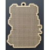 Wooden Panda with bow Cross Stitch Keyring Kit | Beginner Friendly Craft
