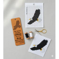 Leather Cross Stitch Bookmark Kit – Veg Tan 65x190mm