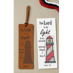 Veg Tan Leather Cross Stitch Bookmark Kit – Lighthouse Design | DIY Craft