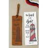 Veg Tan Leather Cross Stitch Bookmark Kit – Lighthouse Design | DIY Craft
