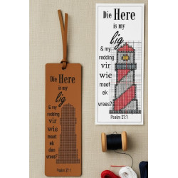 Veg Tan Leather Cross Stitch Bookmark Kit – Lighthouse Design | DIY Craft