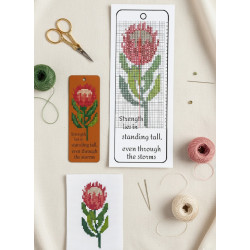 Leather Cross Stitch Bookmark Kit – Veg Tan 65x190mm