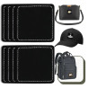 Laser Engravable Leather Patches | Black & Brown with Metallic Shine
