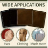 Laser Engravable Leather Patches | Black & Brown with Metallic Shine