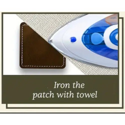 Laser Engravable Leather Patches | Black & Brown with Metallic Shine
