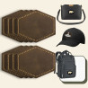 Laser Engravable Leather Patches | Black & Brown with Metallic Shine