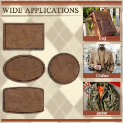 Laser Engravable Leather Patches | Matte Brown & Grey – 4 Shapes