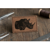 Laser Engravable Leather Patches | Matte Brown & Grey – 4 Shapes